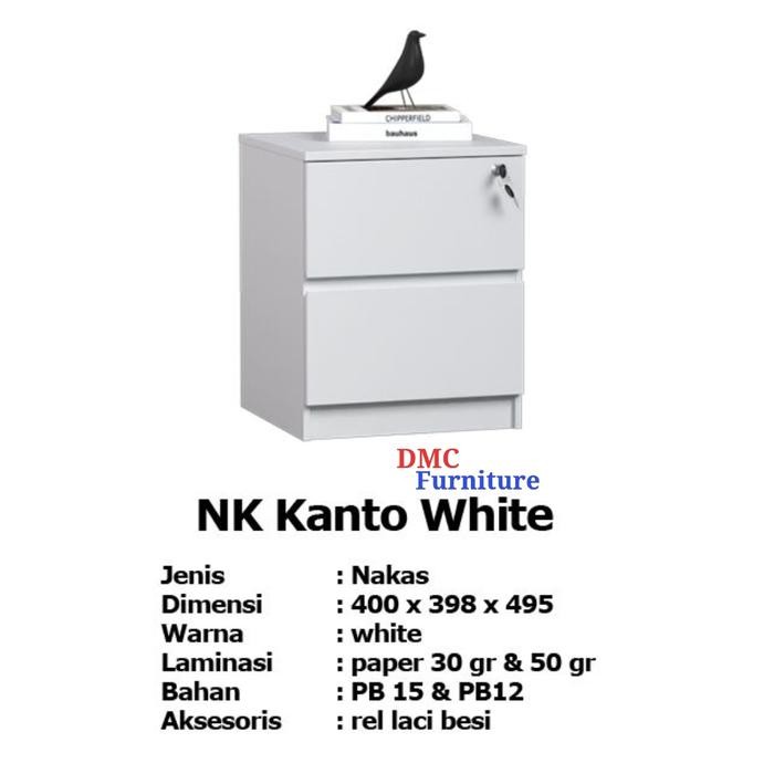 Ready Stok nakas laci laci rak serbaguna meja sudut meja kecil murah - Putih