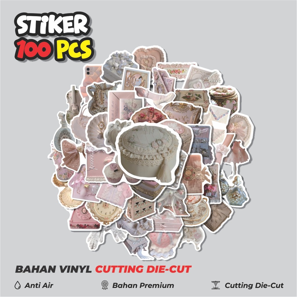 

Terbaru! 50 pcs Stiker Soft Pastel Vintage Dekorasi Lucu Kreatif untuk Notebook, Skateboard, HP