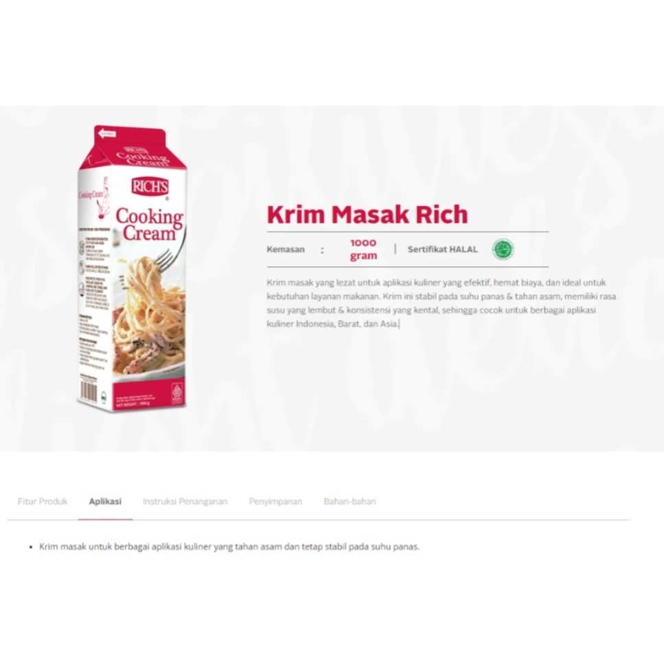 

Rich's Cooking Cream 1000gr