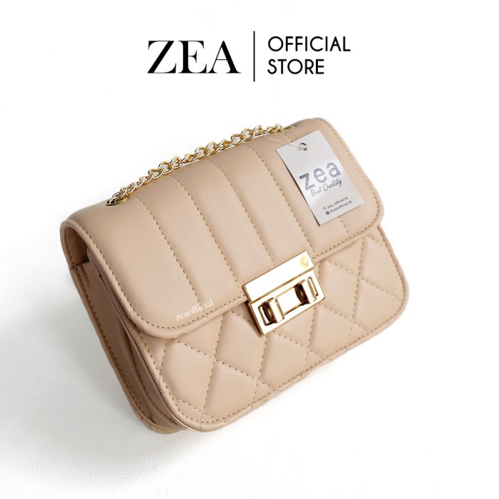 ✨W.H.Sw✨ - TERBARU [ZEA OFFICIAL] DK Bag - Tas Selempang Wanita DK - Handbag Emboss - cream