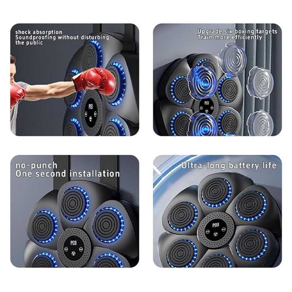 Prima VKTECH Mesin Tinju Music Boxing Machine Wall Target Bluetooth 18 Speed  V18 shope