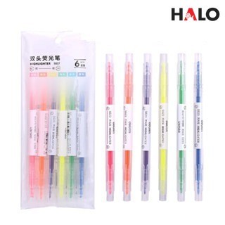 

HALO6 HIGHLIGHTER STABILO WARNA SET 6PCS 2 SISI 2IN1 STABILO PANJANG WARNA WARNI PENSIL PENA PASTEL MEWARNAI ANAK SEKOLAH ART COLOURING