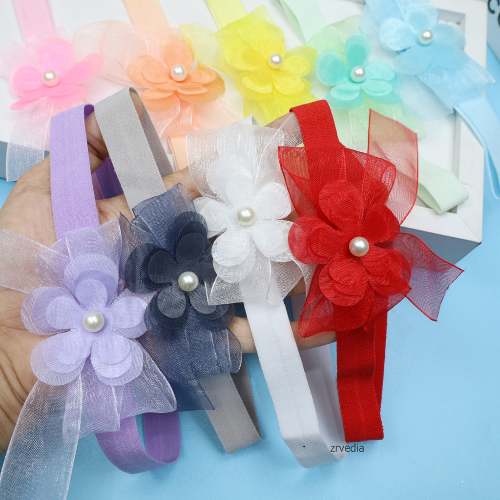 Bandana Chelsea Baby New Born - 2 Tahun / Bandana Bayi Perempuan Import Bando Karet Kepala Bayi Kado