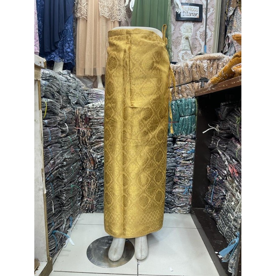 Kain Songket Rok Lilit Bawahan Kebaya Modern Aneka warna - GOLD PRISC