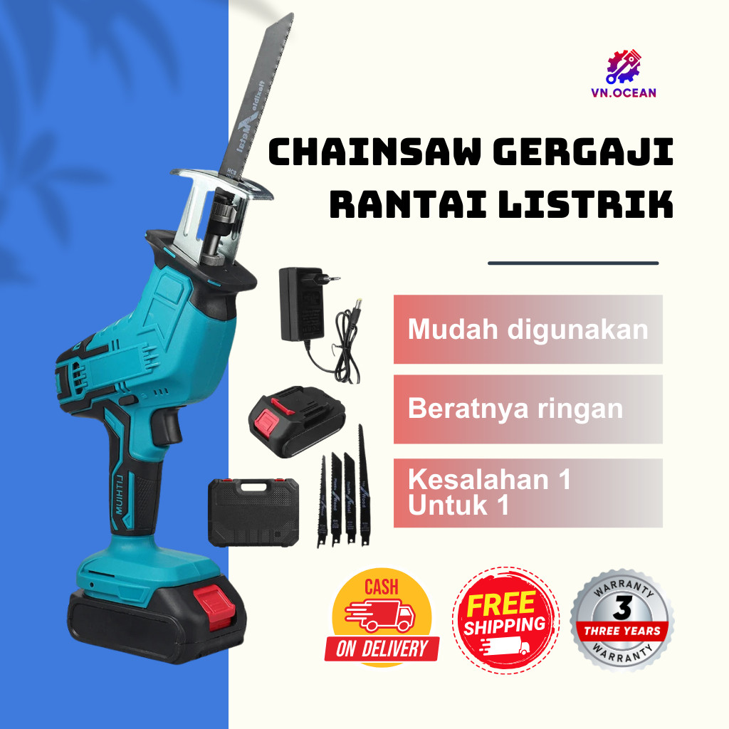 mh63jf Gergaji Pedang Serbaguna Gergaji Elektrik Mini Portable Genggam Lithium Charger gergaji mesin