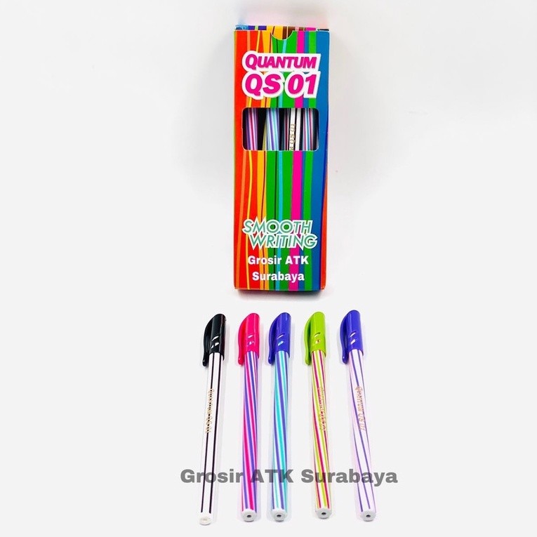 

( StaWorld / DAPAT 1 BOLPEN ) Bolpen Standard Quantum QS 01 / QS-01 Smooth Writing