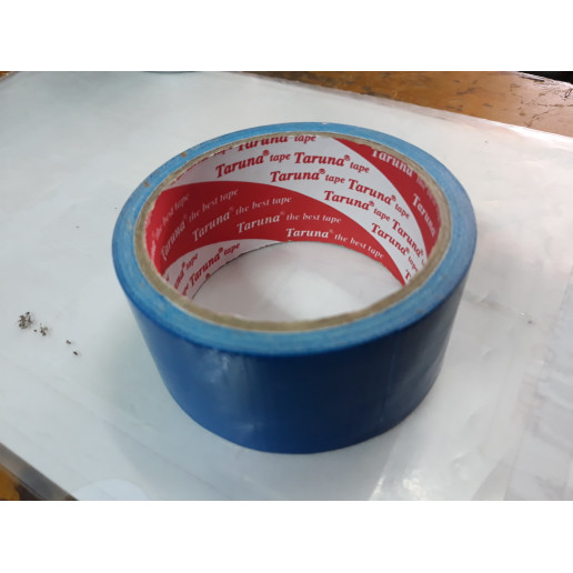

Lakban kain biru blue 2 inch x 7 meter / cloth tape 44 mm x 7 meter