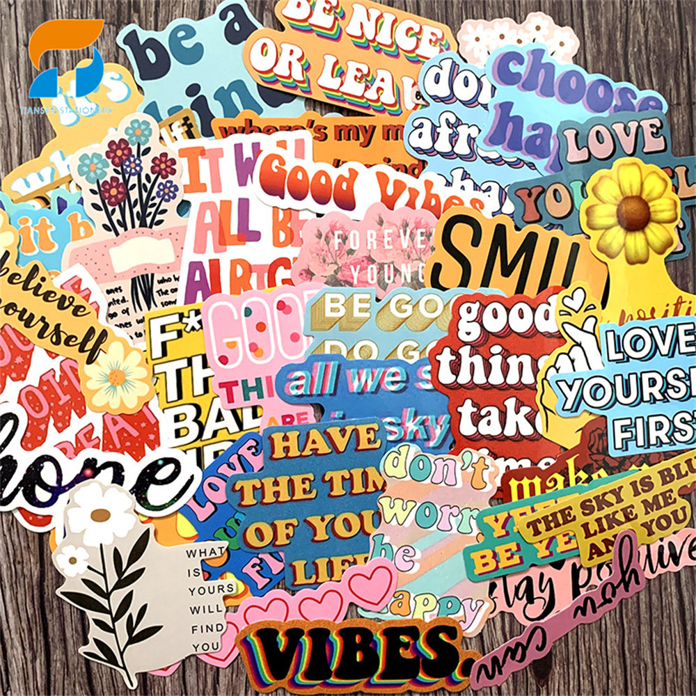 

40pcs stiker Penulisan Inspiratif DIY untuk Komputer, Washi, Scrapbooking, Laptop, Alat Tulis, Seni, dan Kerajinan.