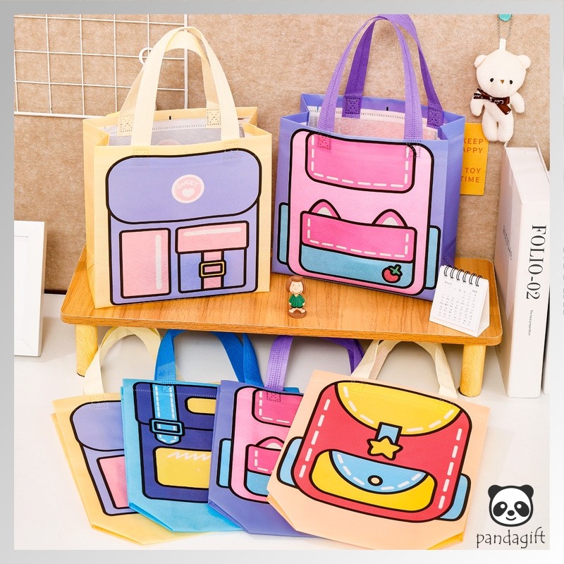 

Goodie Bag Tas Spunbond Non Woven Shopping Bag Souvenir Tas Belanja Ulang Tahun Motif Lucu - GG0490