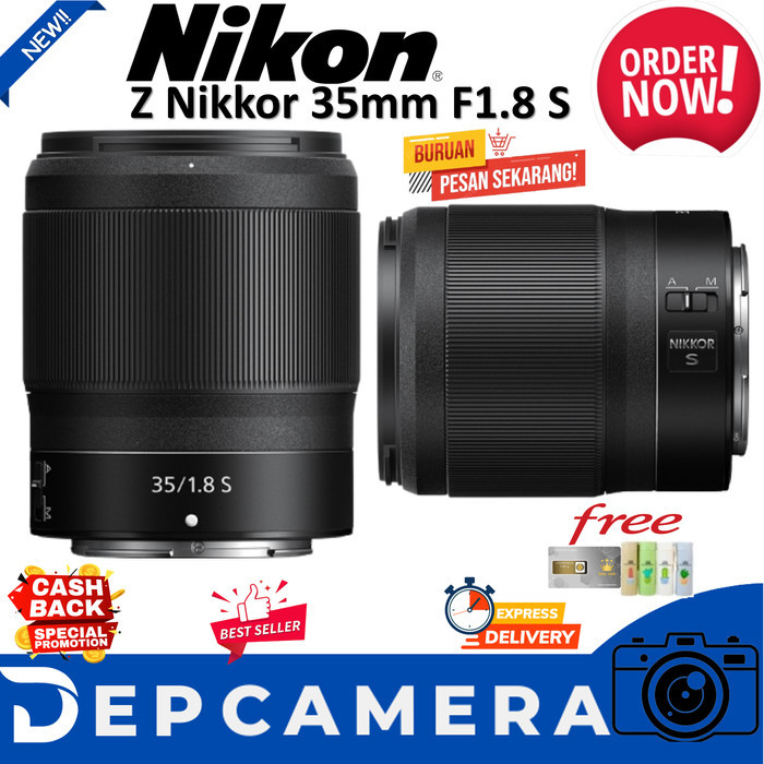 Nikon 35mm F/1.8 S / Nikon Z Nikkor 35mm F1.8 S Lensa Kamera