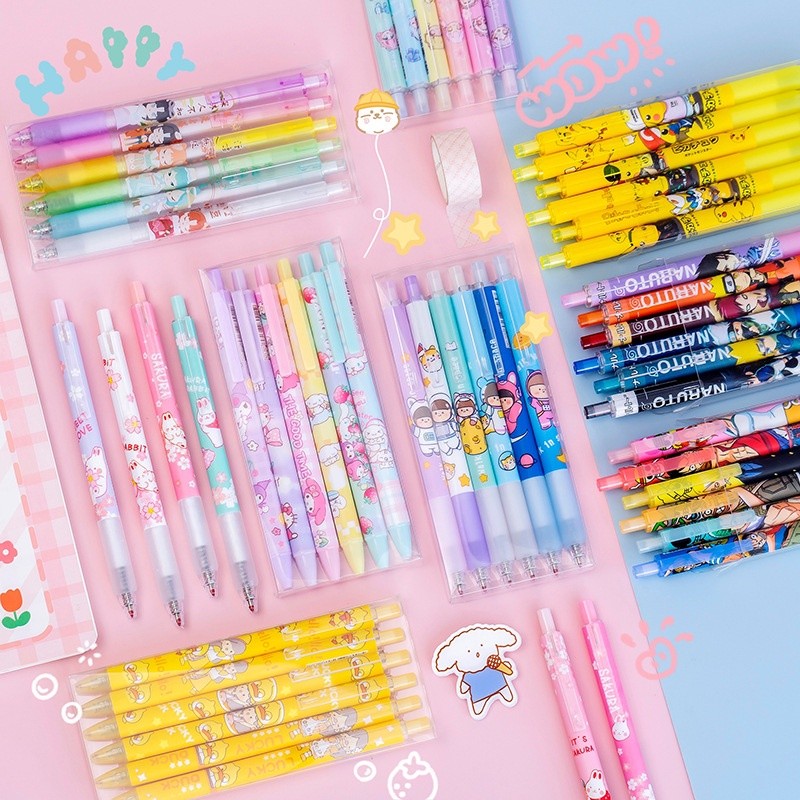 

⭐JOJU⭐ PULPEN GEL MEKANIK MOTIF LUCU ISI 6PCS 0.5MM / BALLPOINT MEKANIK