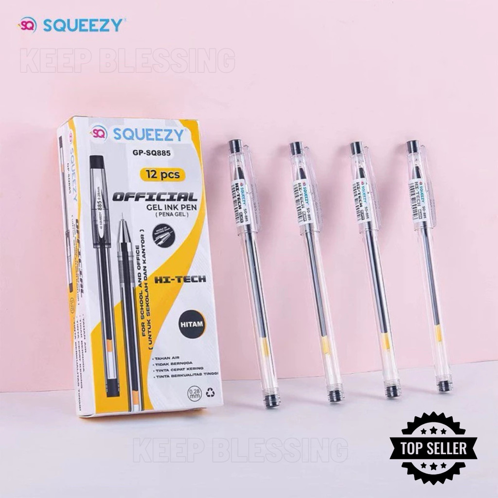 

(1 lusin) Gel pen / Pen Hi Tech 0.28mm / Hitam / Hitech /Pulpen Hi tech / Cod / Duta gemilang