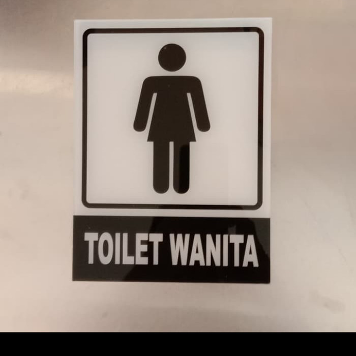 

SIGN AKRILIC K3 RAMBU SAFETY TOILET WANITA UK 15X20CM