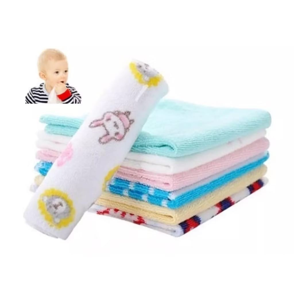 New Washclotch isi 8 SNI Ukuran 20x20cm sapu tangan bayi handuk kecil