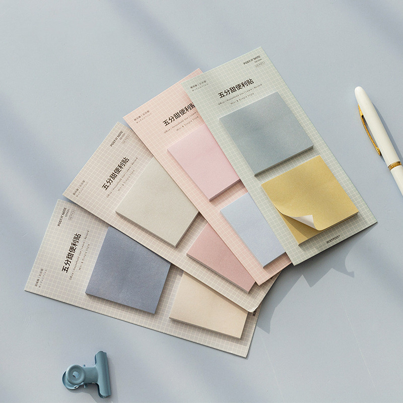 

60 Sheets Morandi Color Sticky Notes Memo Pad Korean Ins Index Bookmark Page Flags Planner Stationery Office School Supplies
