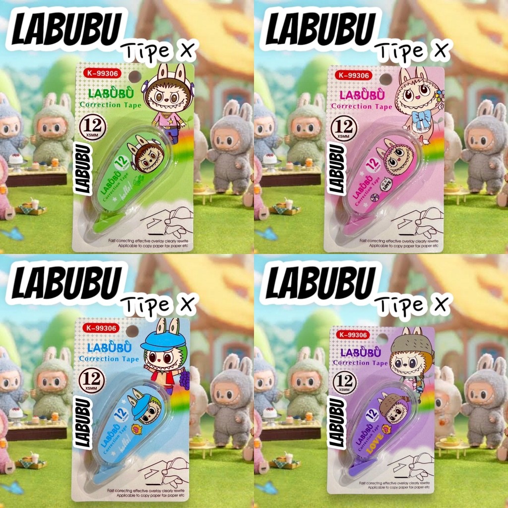 

MCC Tipe X Monster Labubu Correction Tape 8 meter Murah / Tip-ex Roll Boneka LABUBU MONSTER