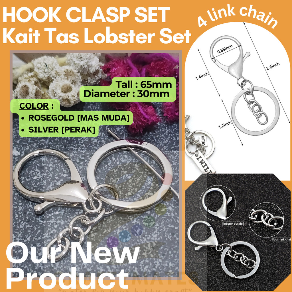 [ 2 PCS ] KEWKEW CANTELAN GANTUNGAN KUNCI KAIT TAS LOBSTER RANTAI | HOOK CLASP KEYCHAIN