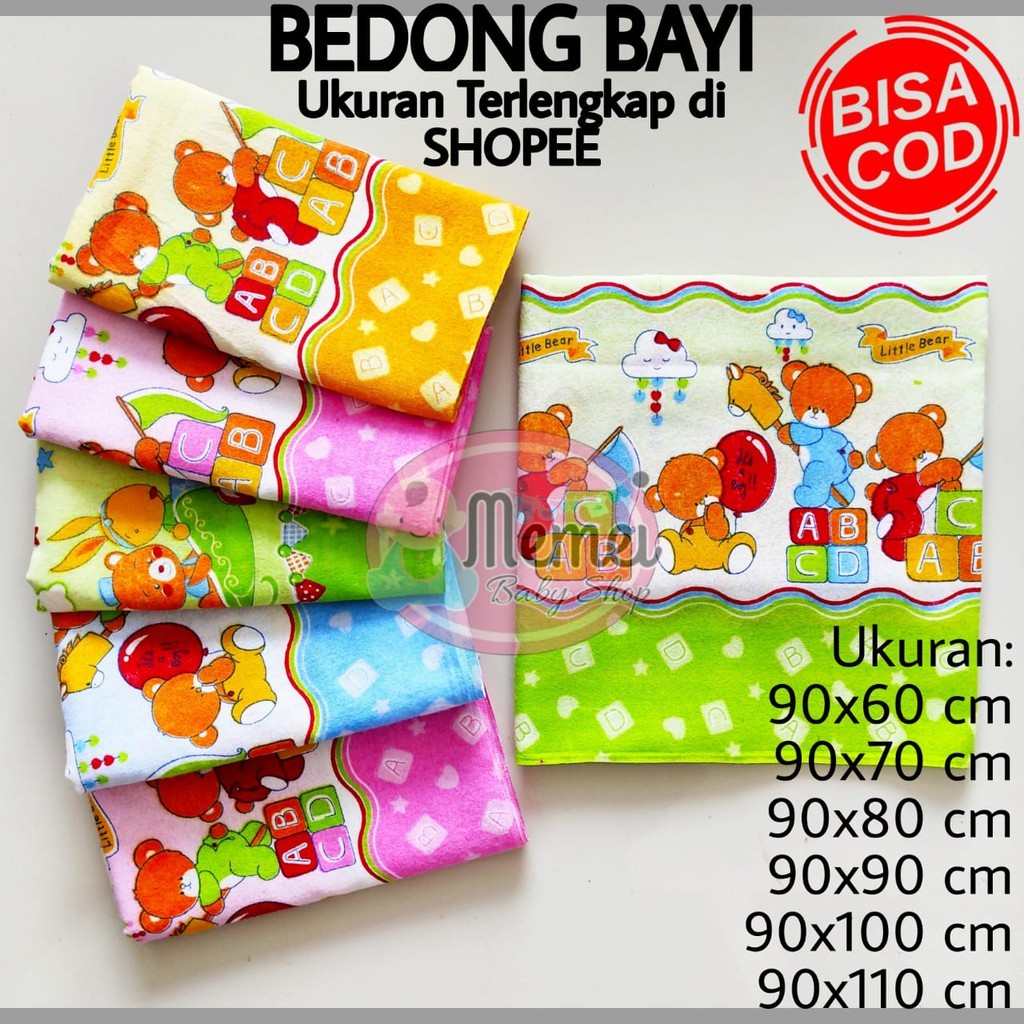 Obral Perlengkapan Bayi 1 LUSIN (12 pcs) Bedong bayi ukuran TERLENGKAP harga grosir