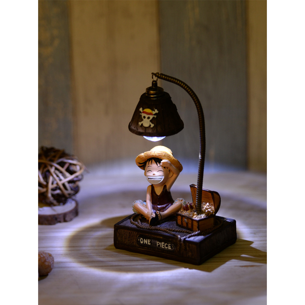One Piece Monkey D. Luffy Tony Tony Chopper Anime Figure Night Light Resin Action Figures Ornament F