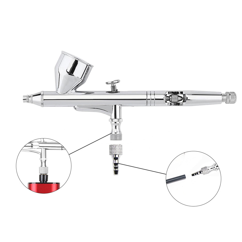 

318 Airbrush Pen Portable Double Piston Wired G1/8 Connector Spray Gun Easy Clean And Use 0.2MM 0.3MM 0.5MM Needles