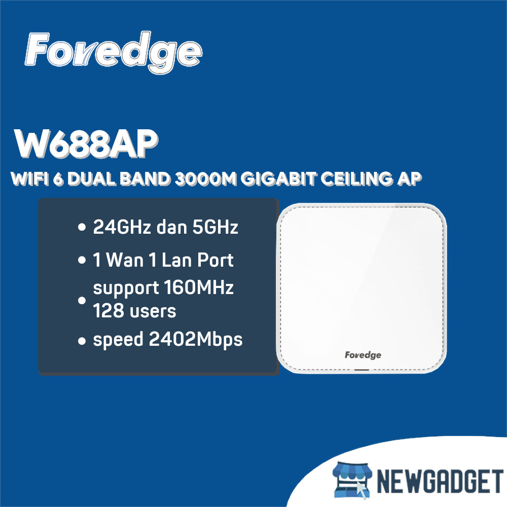 FOREDGE W688AP WIFI 6 DUAL BAND 3000M GIGABIT CEILING AP