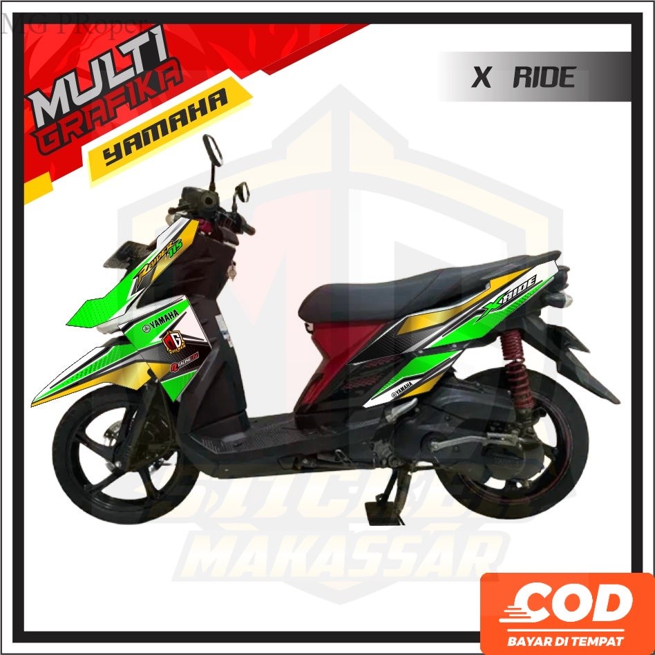 Stiker Striping Decal X ride 115  XRIDE 115 Aksesoris full Bodi  Xride FullBodi Motif Varian A Multi