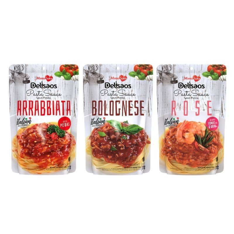 

Mama Suka Delisaos Saus Pasta Spaghetti Bolognese Creamy Spicy 315gr - AMR