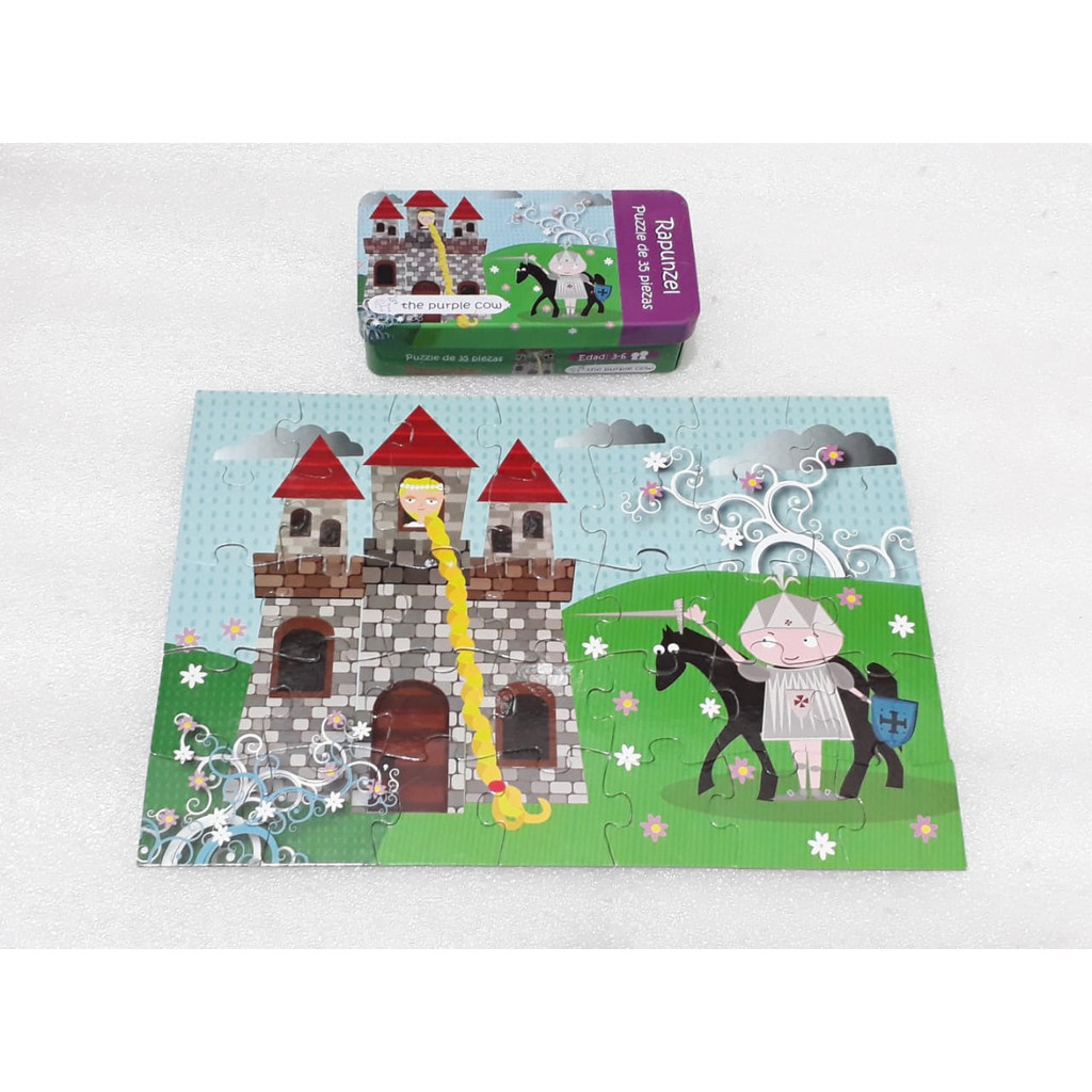 MAINAN EDUKASI ANAK PUZZLE RAPUNZEL THE PURPLE COW UNTUK USIA 3-6 THN MELATIH MEMORI DAN KONSENTRASI