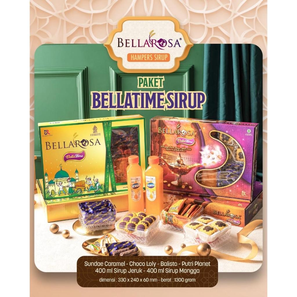 

PAKET LEBARAN BELLAROSA BELLATIME/parcel lebaran/hampers lebaran/kue kering