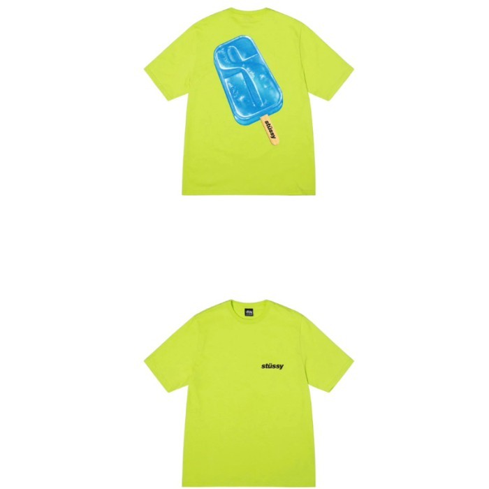 Kaos Oversize STUSSY Popsicle Lime Green Tshirt - ORI - S