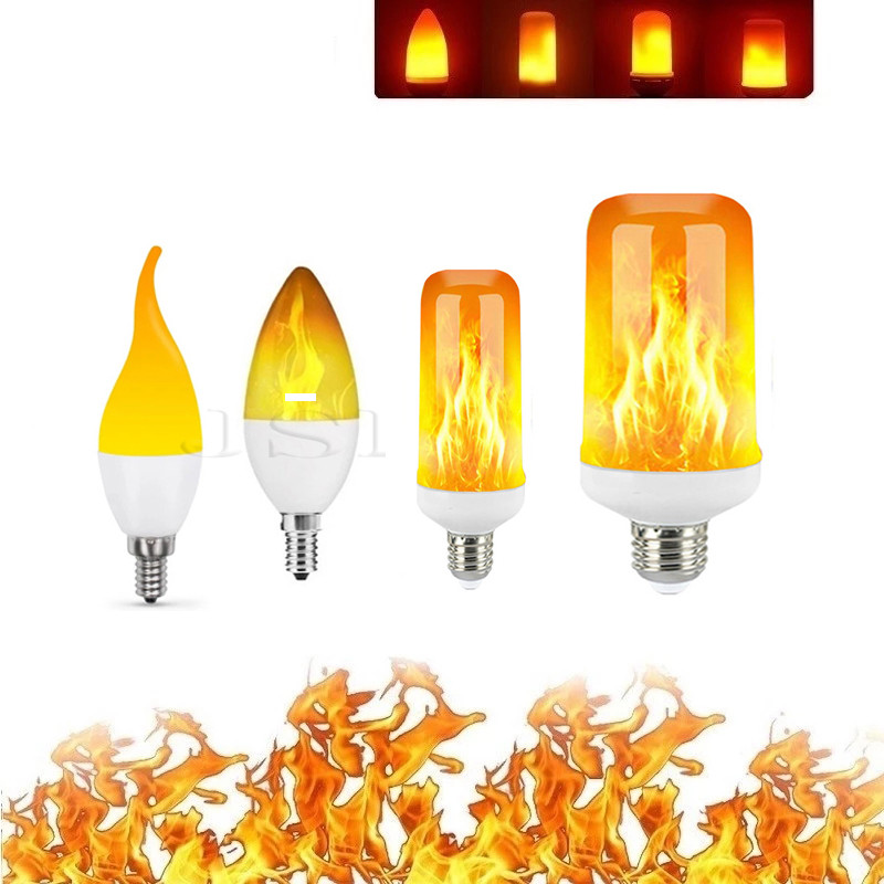 E27 E14 LED Flame Effect Lamp 12W Led Dynamic Fire Light Bulb 110V 220V Led Creative Flame Lampara C