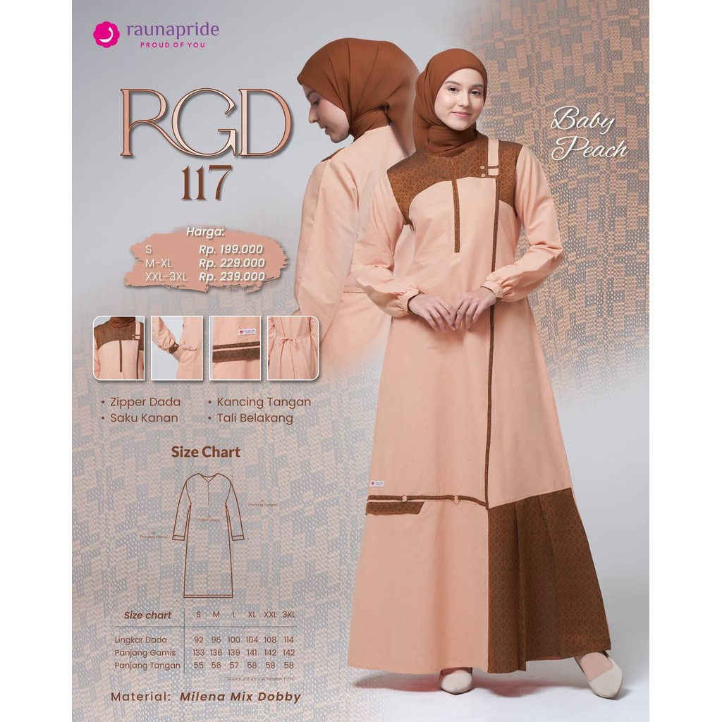 Busana Muslim Ibu / Remaja Terbaru Model Simple Rgd 117 by Raunapride