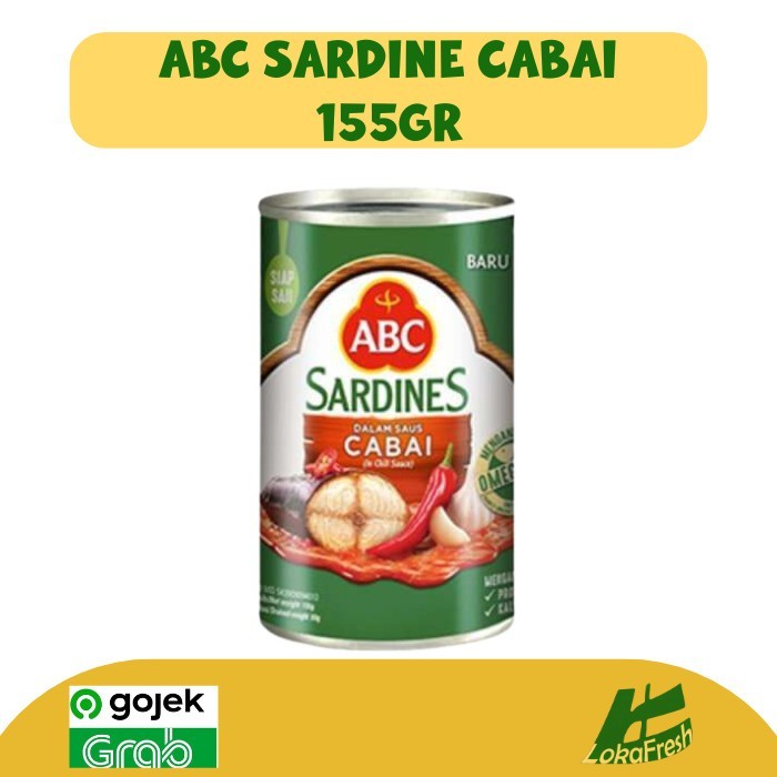 

ABC Sardines Chili Sauce 155gr / Sarden Kaleng Pedas