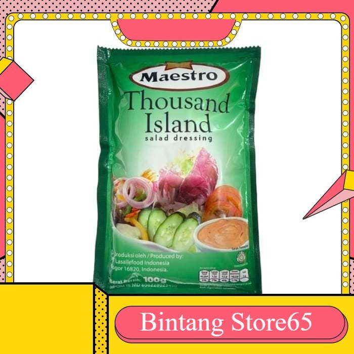 

MAESTRO salad dressing Mayonais Thousand Island Wijen Sangrai 100gr - THOUSAND ISLAND