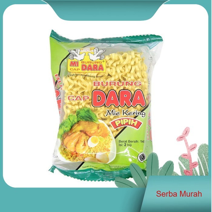 

Mi dara Mie cap Burung Dara 140gr mie mie telur Urai / Pipih / bulat - pipih hijau