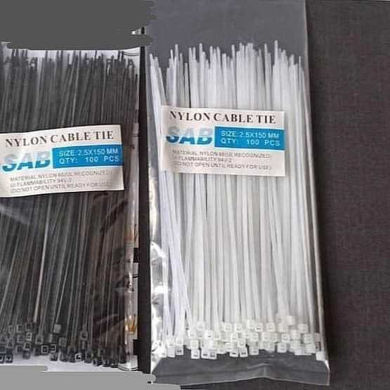 

Kabel Ties 15 cm isi 100 pcs Putih Warna Harga per Pak White Cable