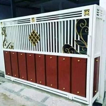 pintu pagar minimalis + grc