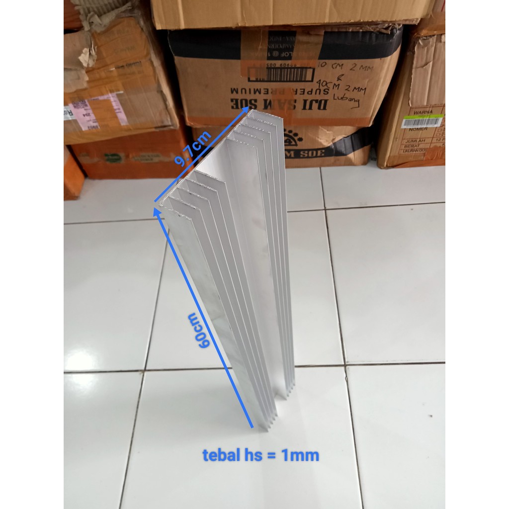 HEATSINK PENDINGIN POWER 5 SIRIP 60 CM TIPIS 1 MM POLOS HS 60CM 1MM TIPIS