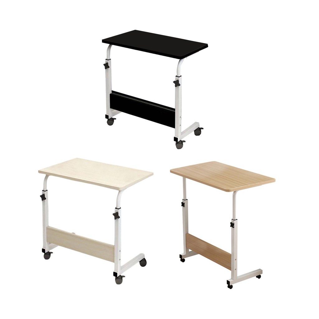 

Height Adjustable Portable Standing Desk Mobile Laptop Desk Table Small Computer Desk Work Desk for Bedside