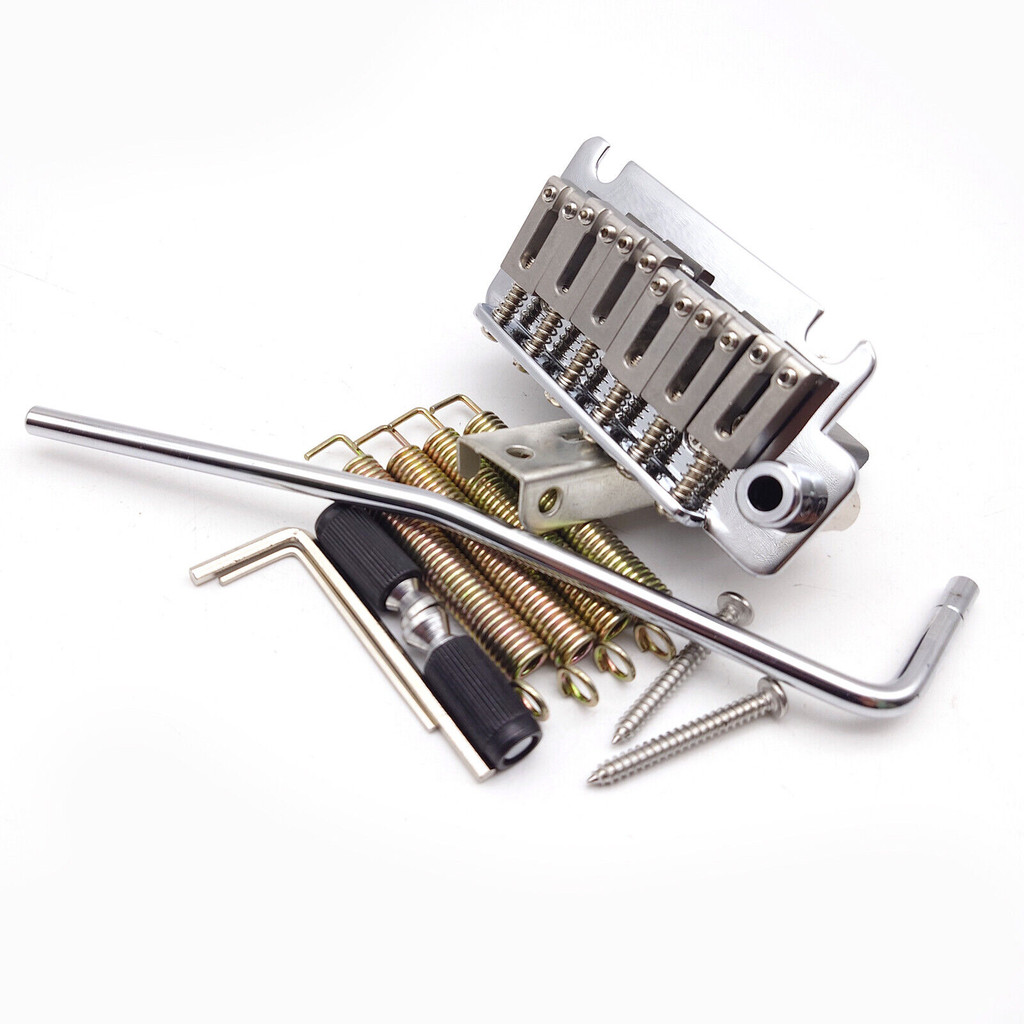 Electric Guitar Tremolo Bridge Stainless Steel Block 2-Point Tremolo Guitar Bridge Electric Guitars 