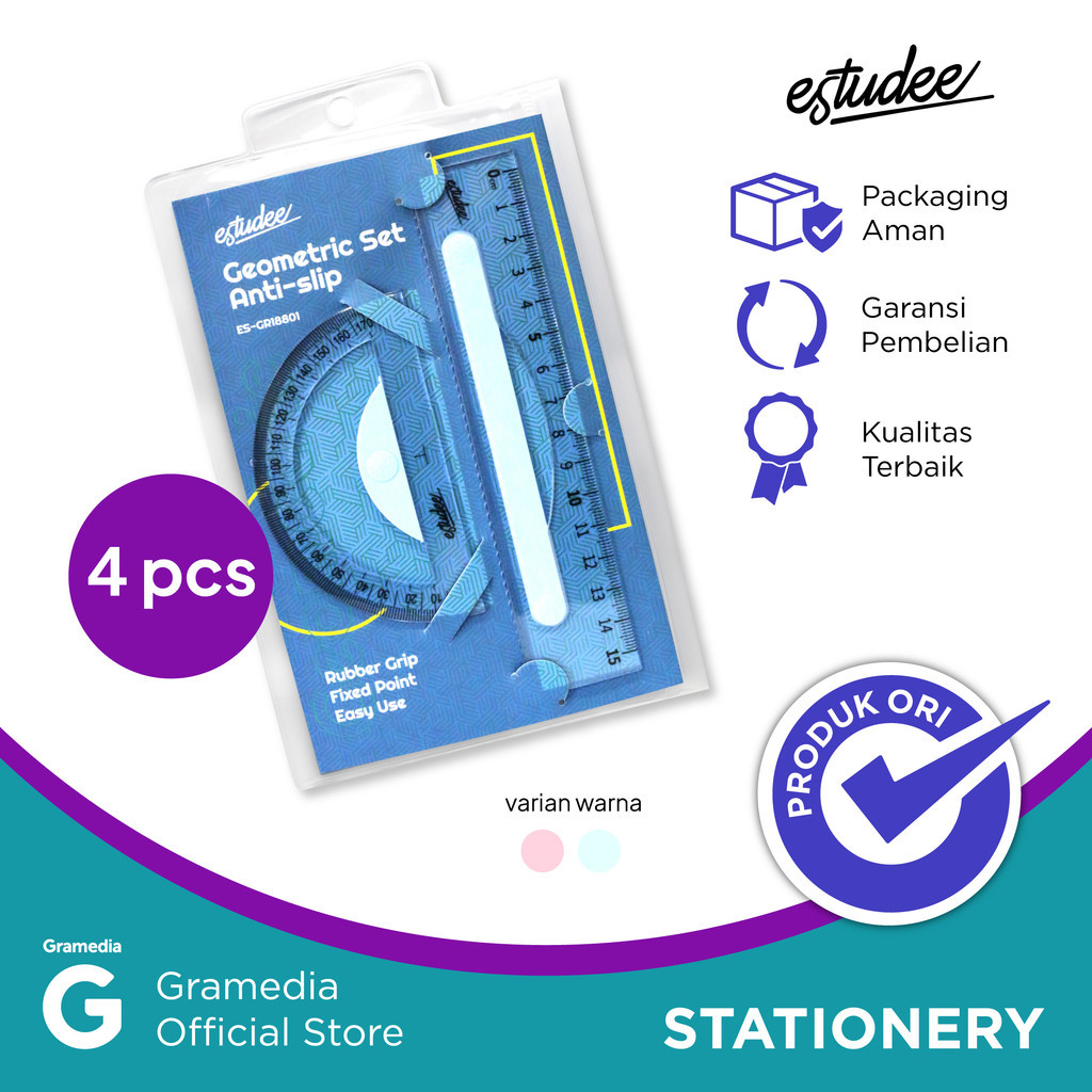 

Gramedia Surabaya - Estudee Geometric Set Anti-Slip Blue Es-Gr18801