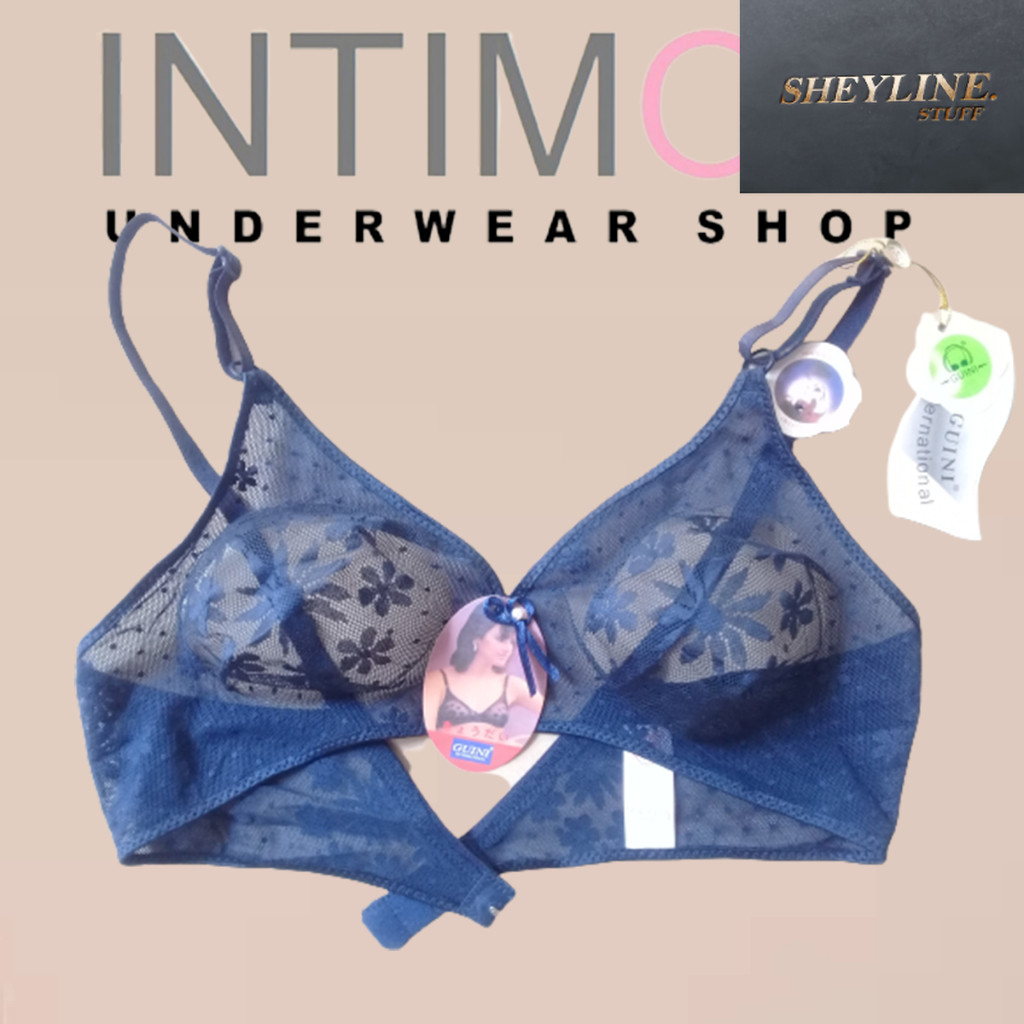 BH BRA LYDYLY & GUINI TRANSPARANT CUP A/B TANPA KAWAT & BUSA MOTIF BRUKAT CANTIK SOFTLY SILKY LEMBUT