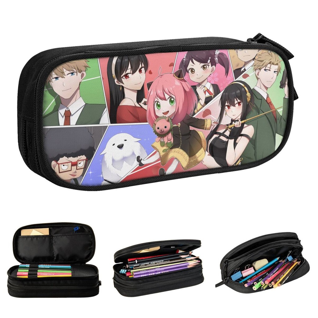 

Kawaii Manga Spy X Family Pencil Case Anime Pen Holder Bag Girls Boys Large Storage School Supplies Cosmetic Pencil Pouch