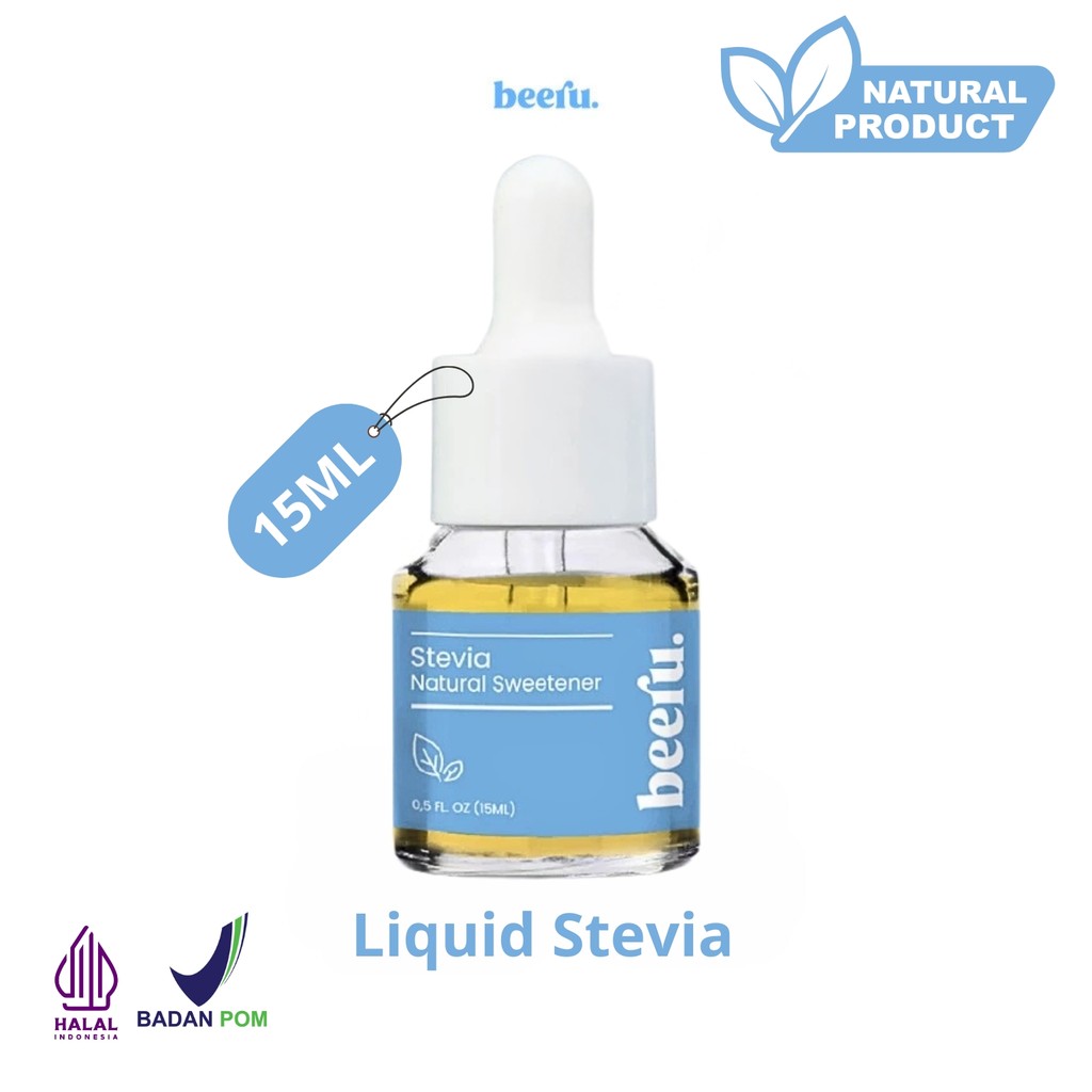 

Beeru Stevia Liquid Natural Sweetener Pemanis Alami Cair Pengganti Gula15mL