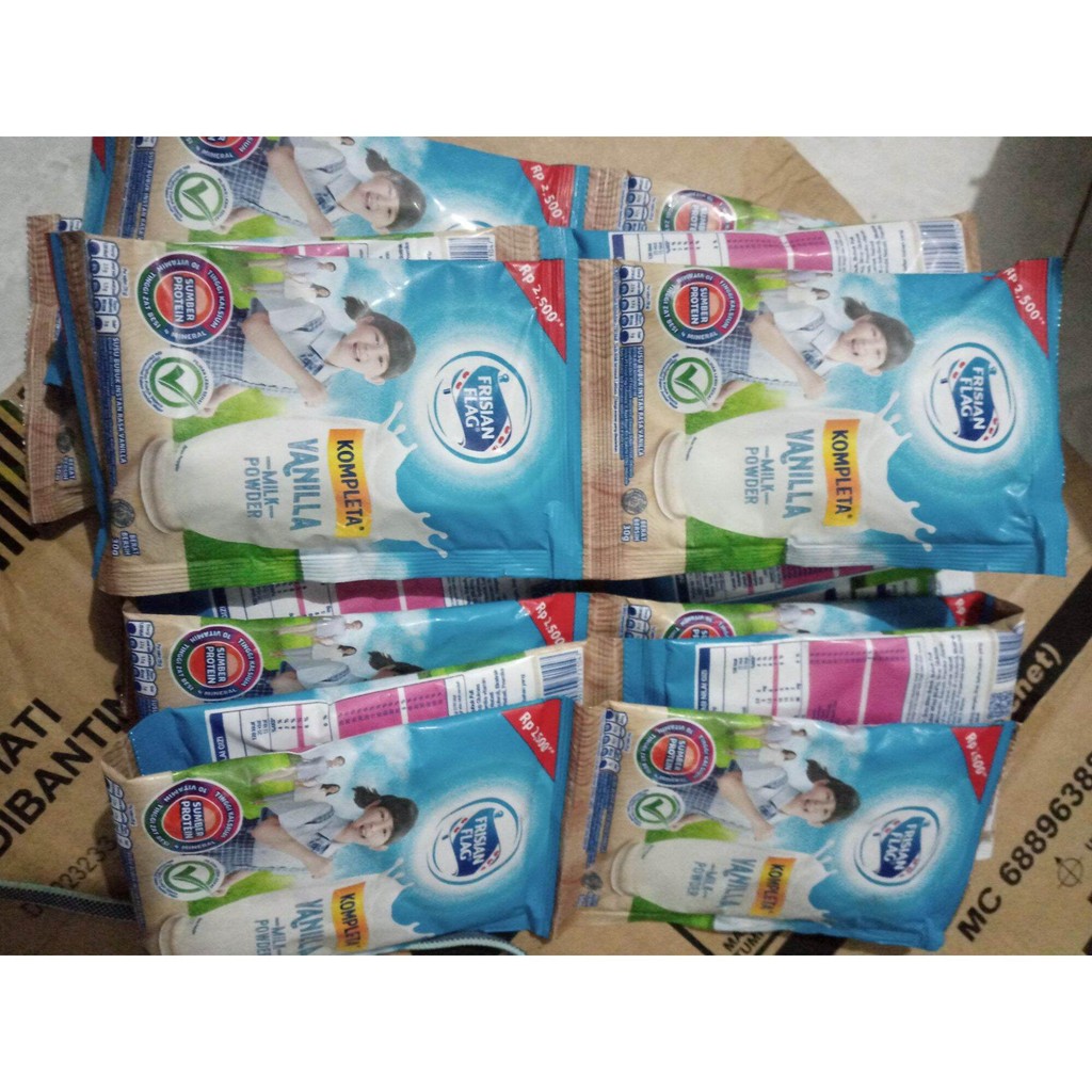 

Frisian Flag Kompleta Vanila 1 Renceng 30g 30gr - Susu Bubuk Instan Vanilla - susu bendera bubuk sachet
