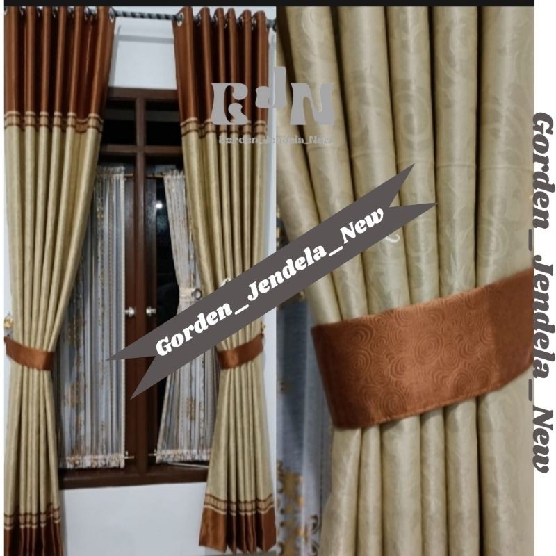 GORDEN BLACKOUT MOTIF ATAS BAWAH  BAHAN ERMES GORDEN BLACKOUT SUPER TEBAL GORDEN MEWAH GORDEN AESTET