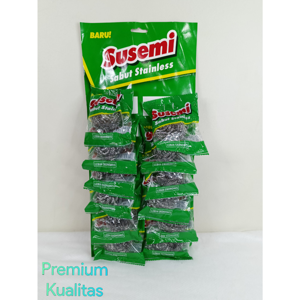 MURAH - 12pcs spon berkawat cuci piring / spon cuci piring isi 12pcs