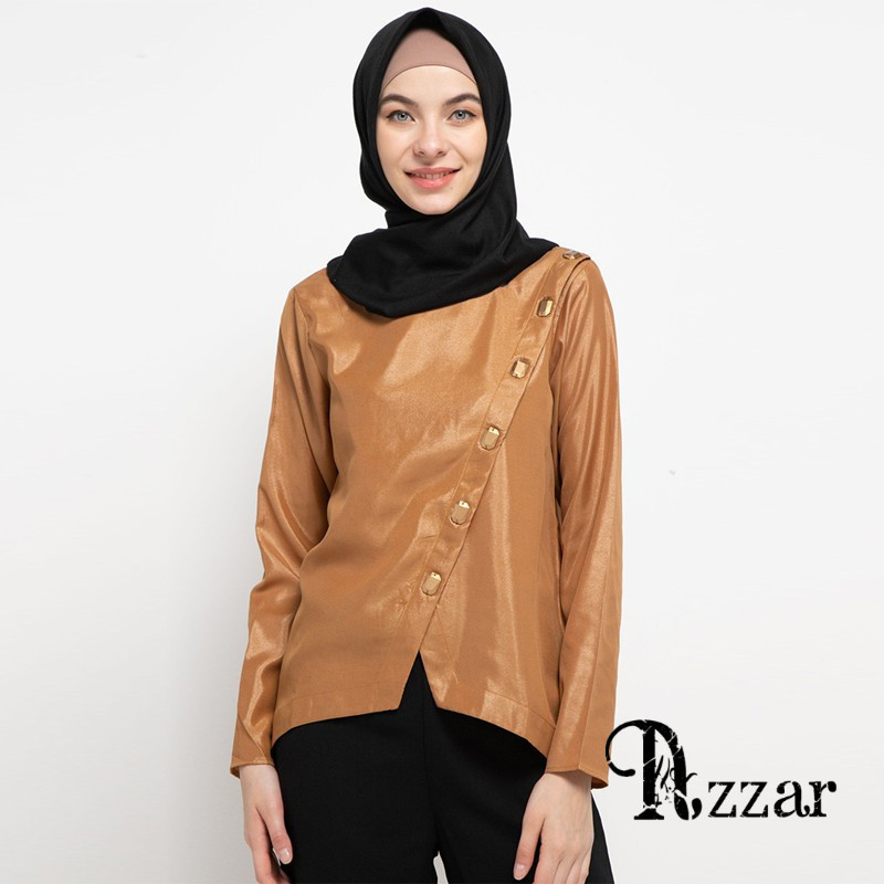 Orah Blouse In Gold Glitter - Azzar