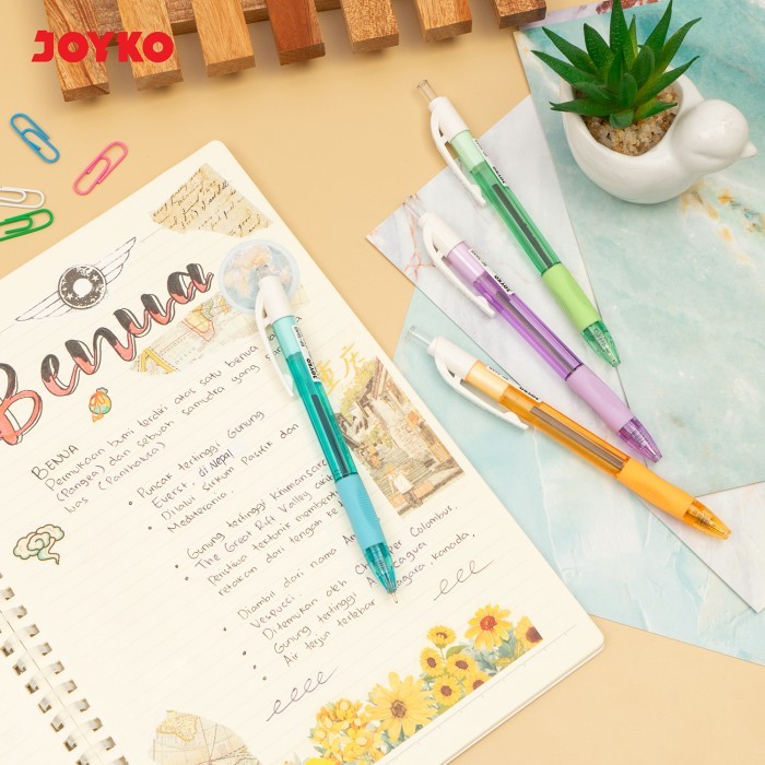 

JOYKO Ball Pen Pulpen Pena BP-56AB 0.7 mm Retractable Pen Black Ink Pen ECER
