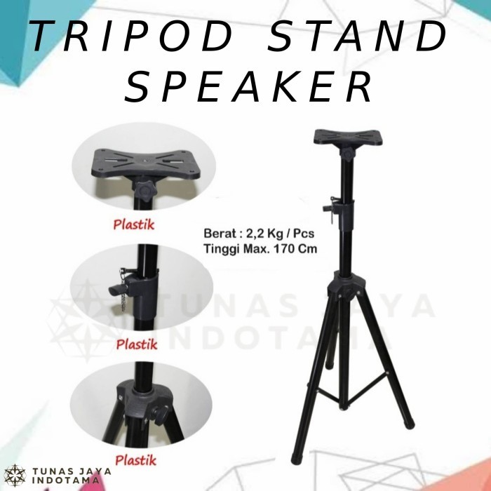STAND SPEAKER TRIPOD SPEAKER UNIVERSAL HIGH QUALITY - 1,7 M